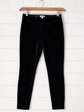 Nanette Lepore Black Ribbed Velvet Leggings Pants Women’s Size Large